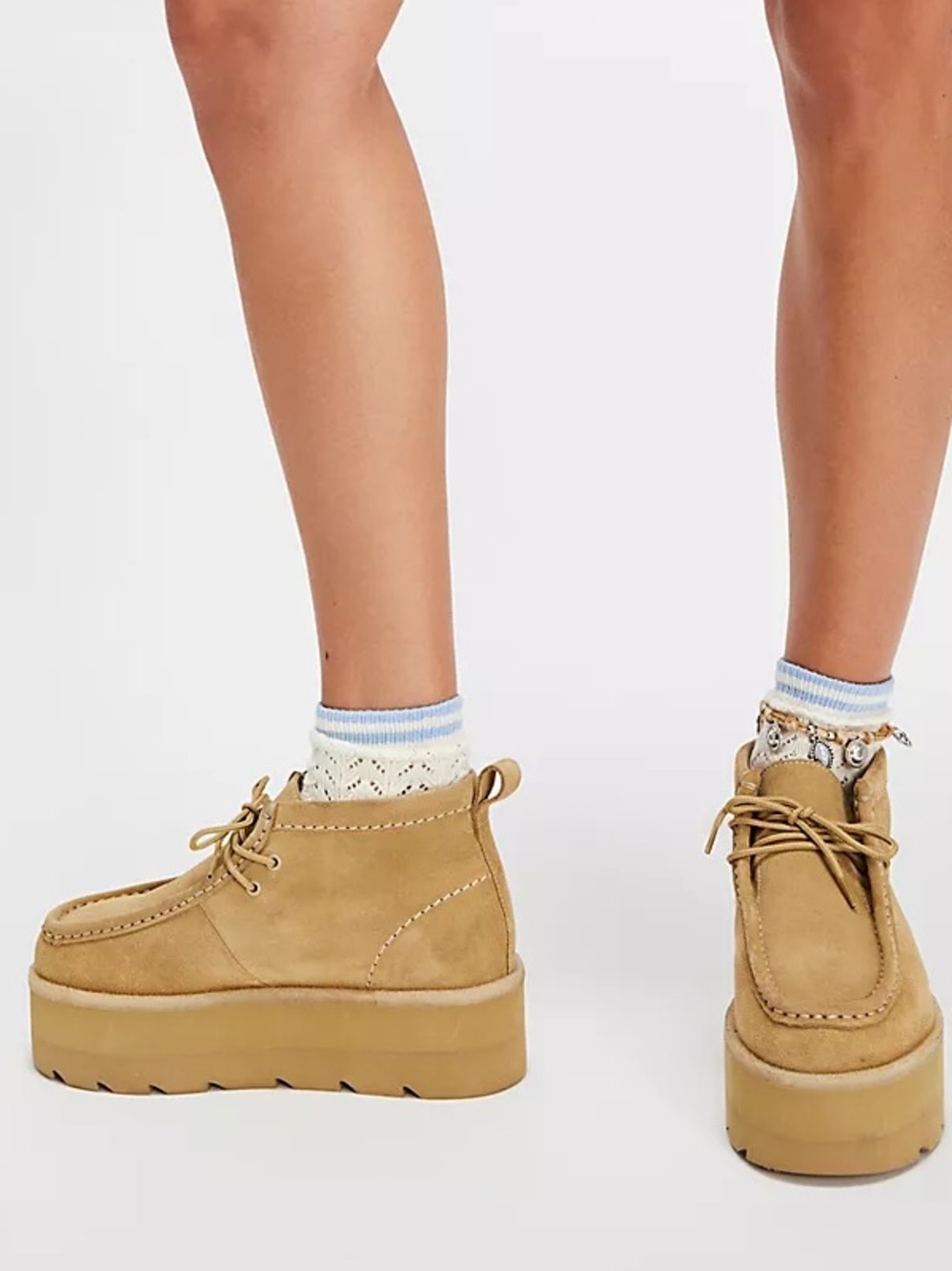 NWT Free People Clarks Meare Elevated Wallabee Boots Size 9 Women’s